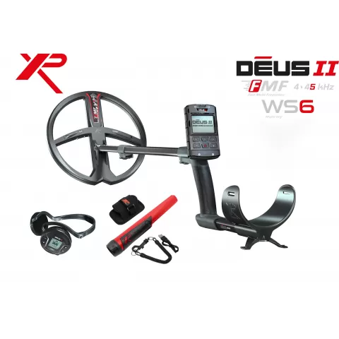 XP DEUS II cu Bobina FMF de 28 cm, telecomanda si casti WS6 cu transport gratuit + 4 cadouri inclusiv Pointerul XP MI-6!