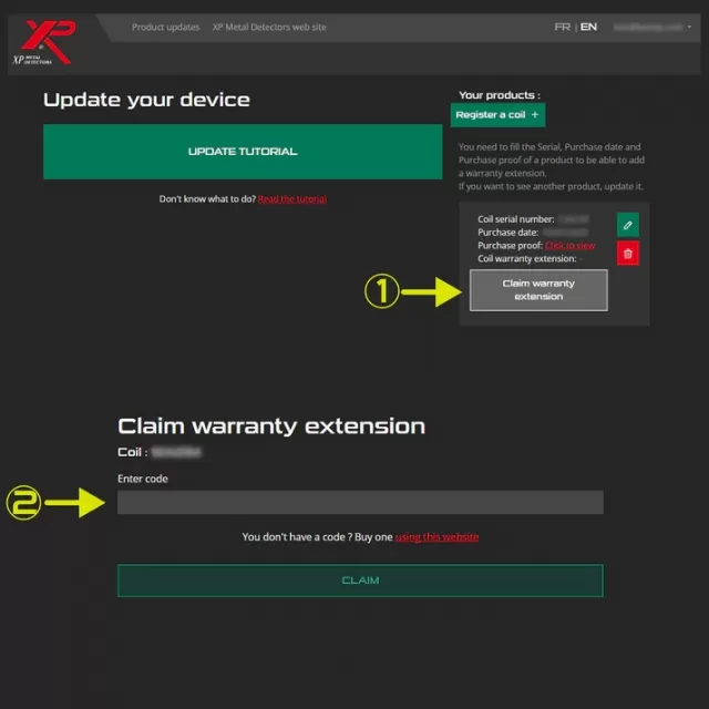 Extindere Garantie pentru Detectoarele XP Deus II - 2