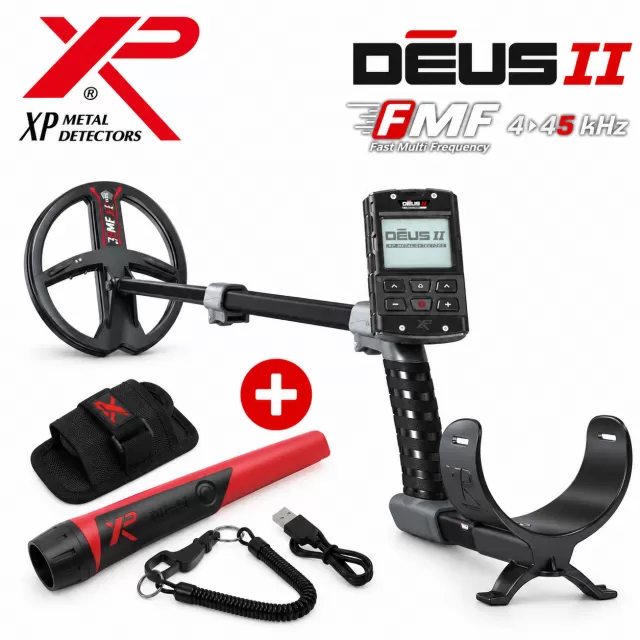XP Deus II 22 cm PROMO: Pinpointer MI-4, Transport Gratuit +3 Cadouri