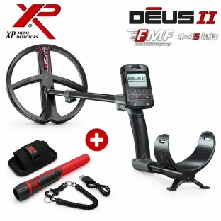 XP DEUS II  cu Bobina FMF de 28 cm si telecomanda la PROMOTIE: Pinpointerul MI-4, transport gratuit + alte 3 cadouri!
