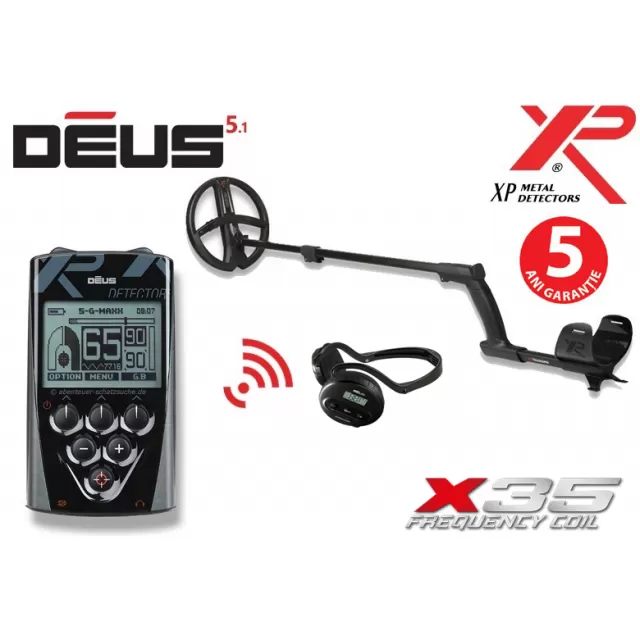 XP Deus  cu bobina X35 de 28 cm cu telecomanda si casti WS4 +3 cadouri si promotie  Geanta de transport XP