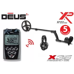 Xp DEUS cu bobina X35 de 28 cm cu telecomanda si casti WS5 +3 cadouri