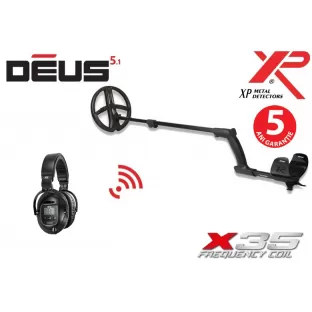 XP Deus cu bobina X35 de 22,5 cm si casti WS5 ( fara telecomanda) +3 cadouri